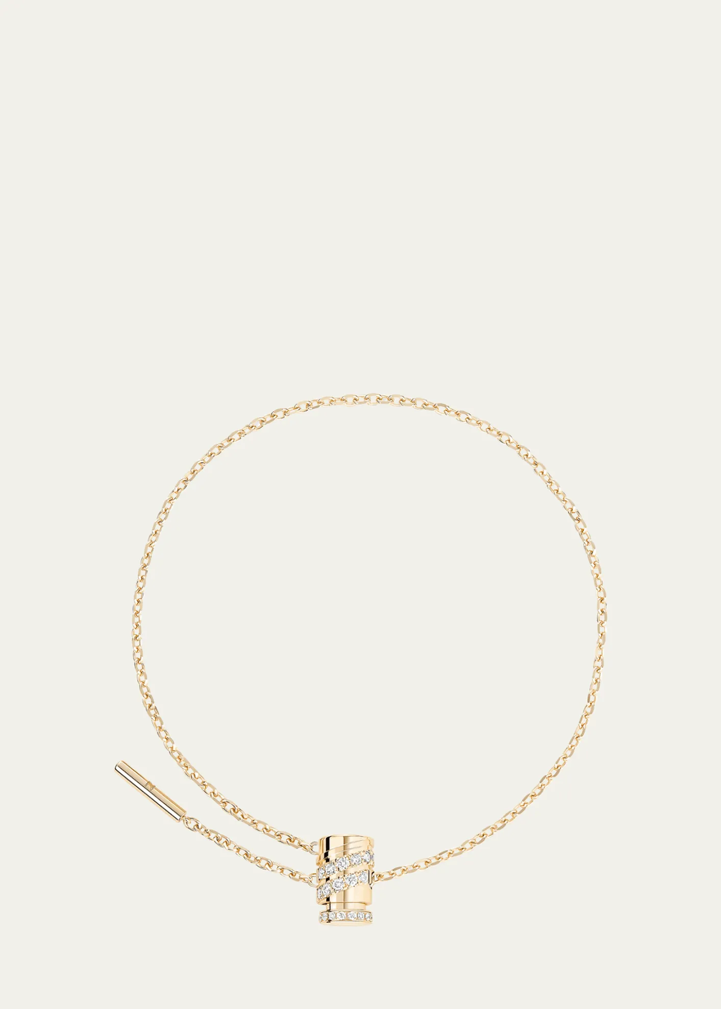 Nouvel Heritage18K Pave Mini Latch Bracelet