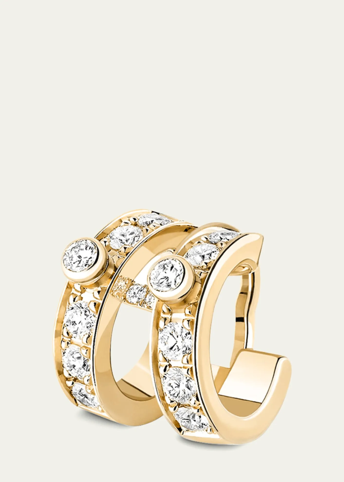 Nouvel Heritage18K Eternity Tuxedo Ear Clip, Single