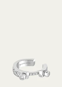 Nouvel Heritage18K Eternity Tuxedo Ear Cuff, Single