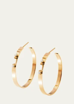 Nouvel Heritage18K Monday Morning Mood Hoop Earrings