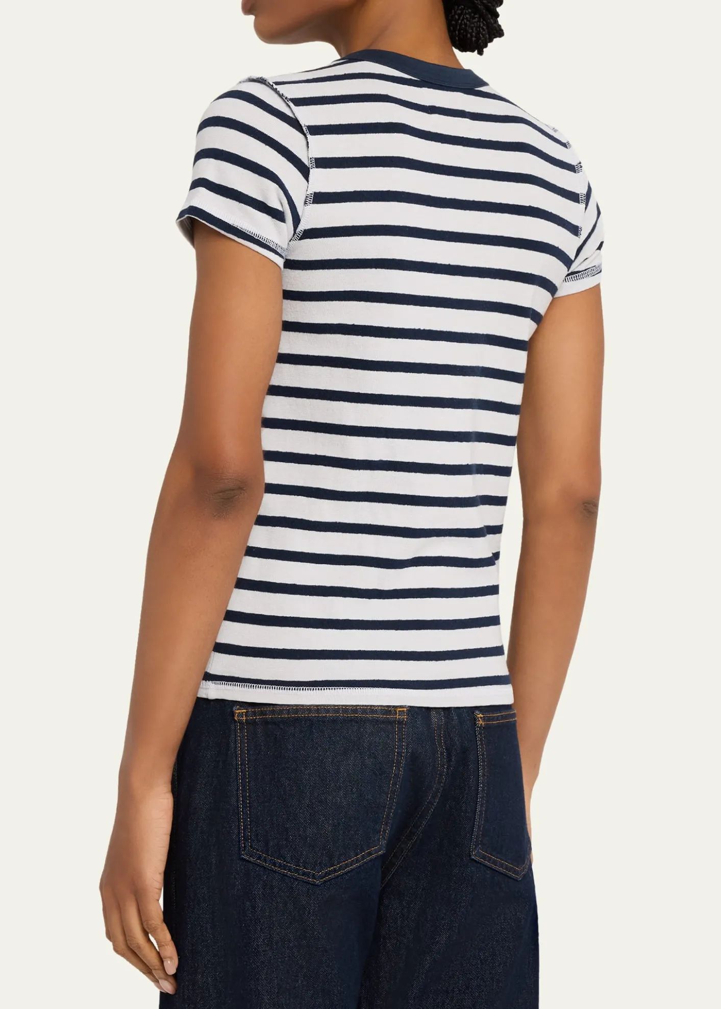 NSF ClothingAlessi Striped Shrunken T-Shirt