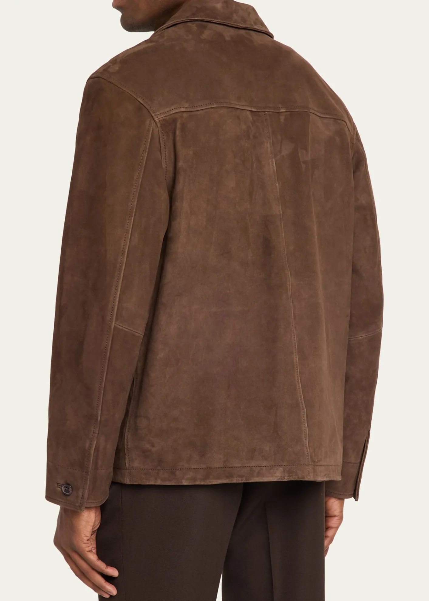 Officine GeneraleSuede Button-Front Jacket
