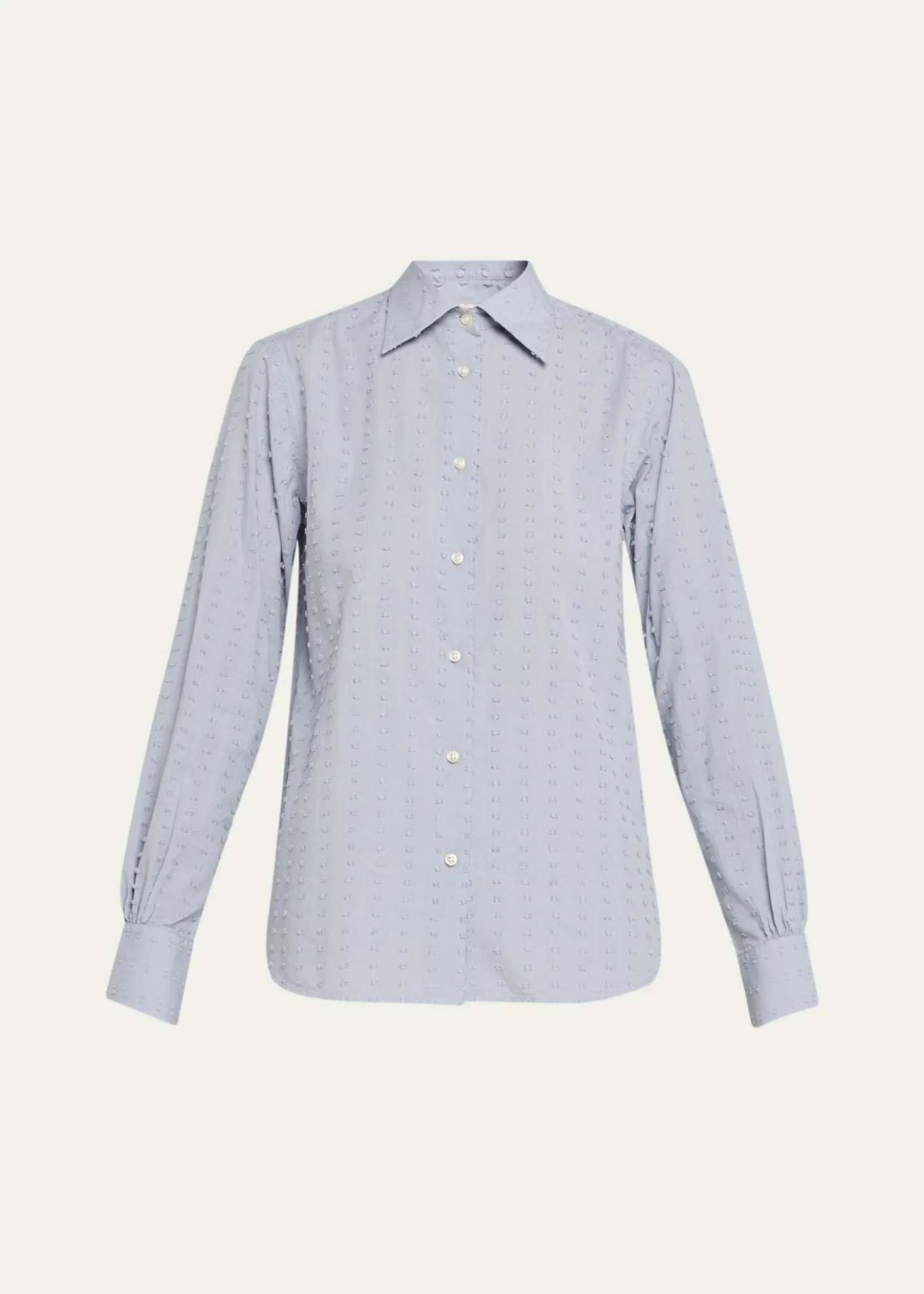 Officine GeneraleElla Long-Sleeve Textured Japanese Cotton Shirt