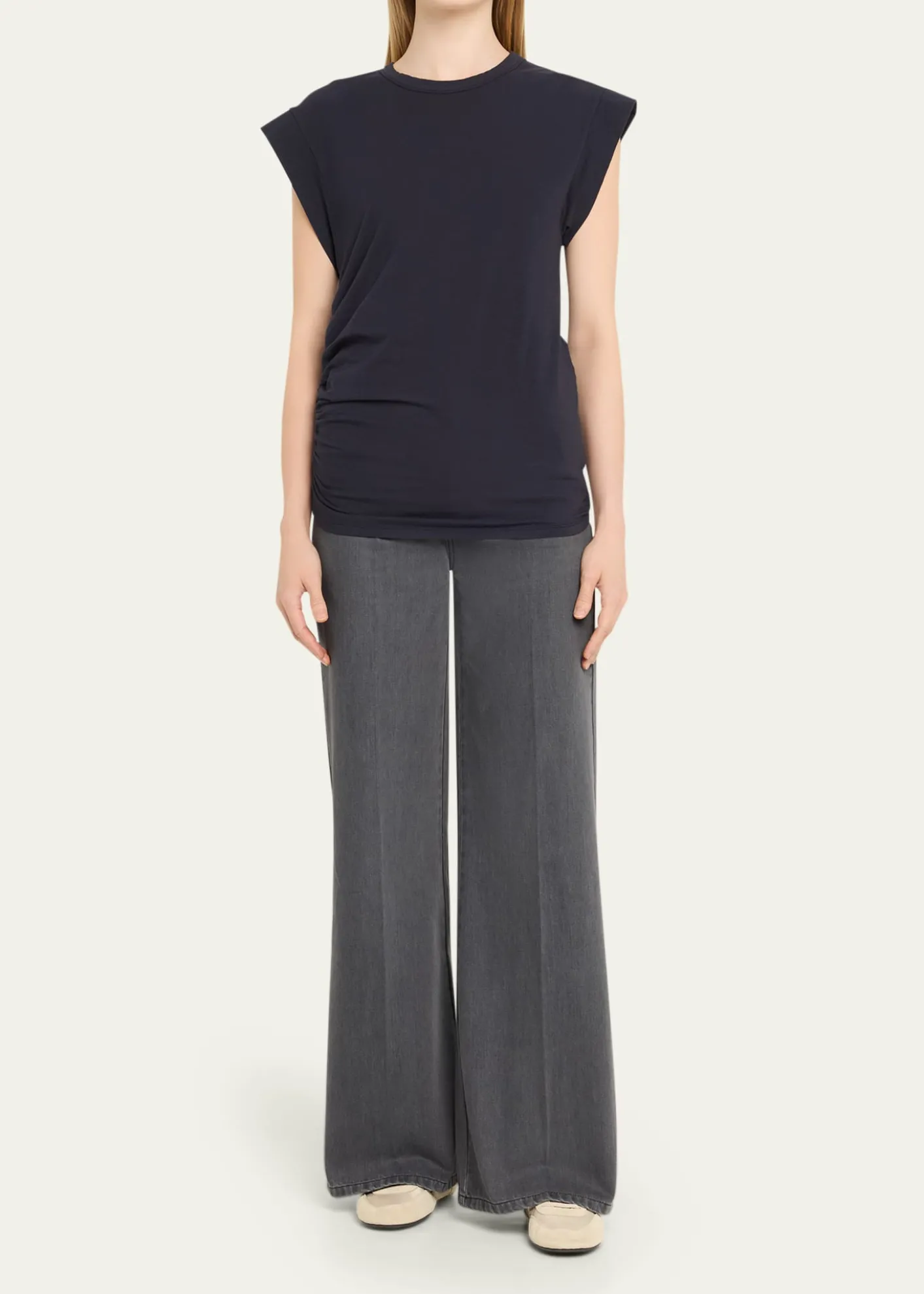 Officine GeneraleInaya Asymmetric Jersey Tee