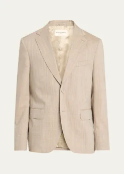 Officine GeneraleMen's Arthus Heathered Wool Single-Breasted Sport Coat