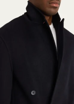 Officine GeneraleMen's Dark Navy Double-Breasted Wool Maxwell Sport Jacket