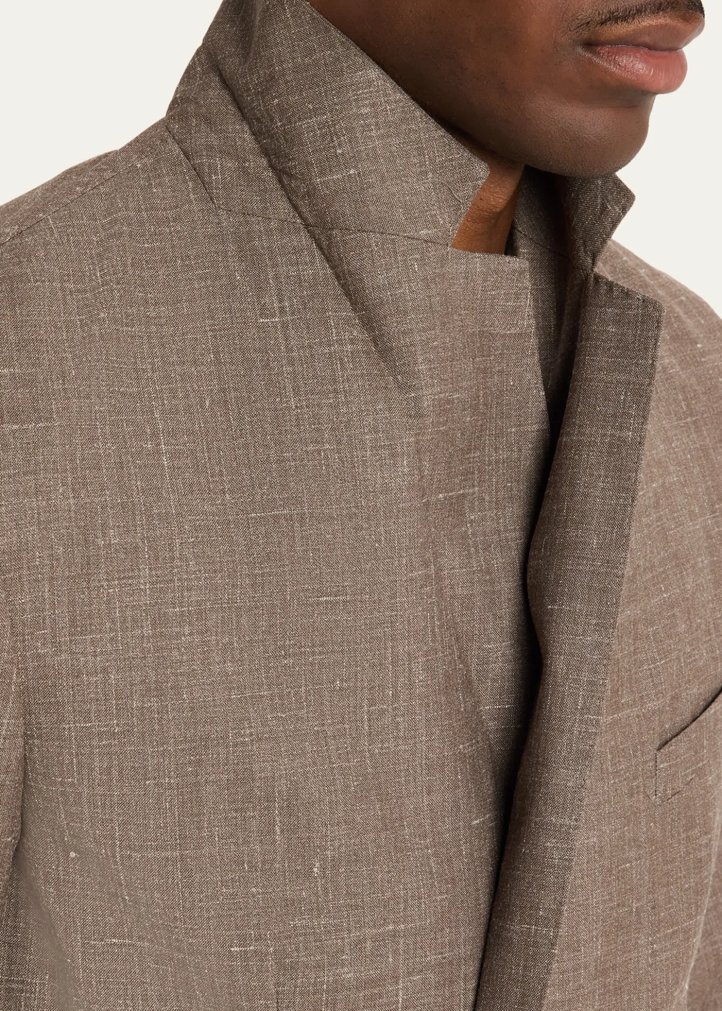 Officine GeneraleMen's Light Brown Wool Leon Double-Breasted Sport Coat