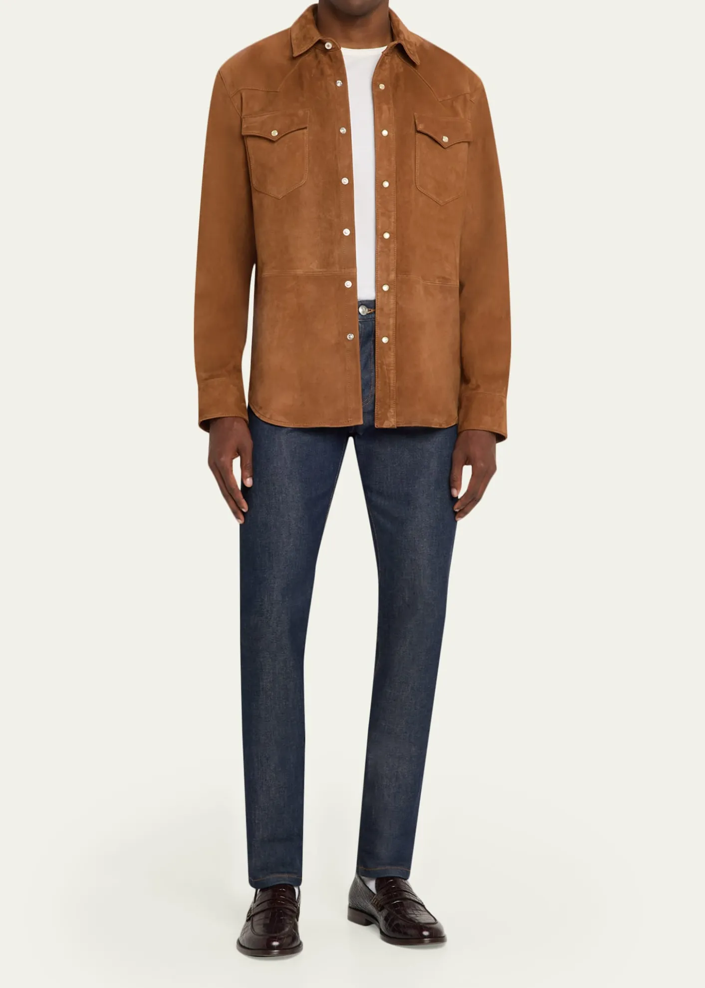 Officine GeneraleMen's Suede Western Overshirt