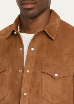 Officine GeneraleMen's Suede Western Overshirt