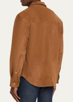 Officine GeneraleMen's Suede Western Overshirt