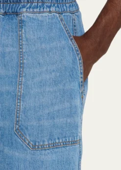 Officine GeneraleMen's Wide-Leg Drawstring Trousers