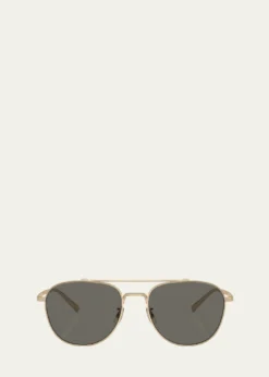 Oliver PeoplesRivetti Titanium Aviator Sunglasses