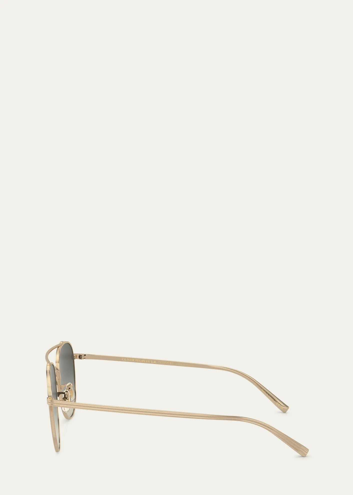 Oliver PeoplesMen's Double-Bridge Metal Aviator Sunglasses