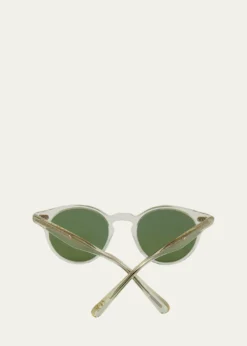 Oliver PeoplesMen's Romare Sun Keyhole-Bridge Round Sunglasses