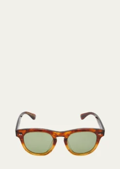 Oliver PeoplesMen's Rorke Round Acetate & Crystal Sunglasses