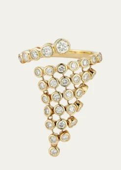 ONDYNDiamond Bias Ring, Size 6-7