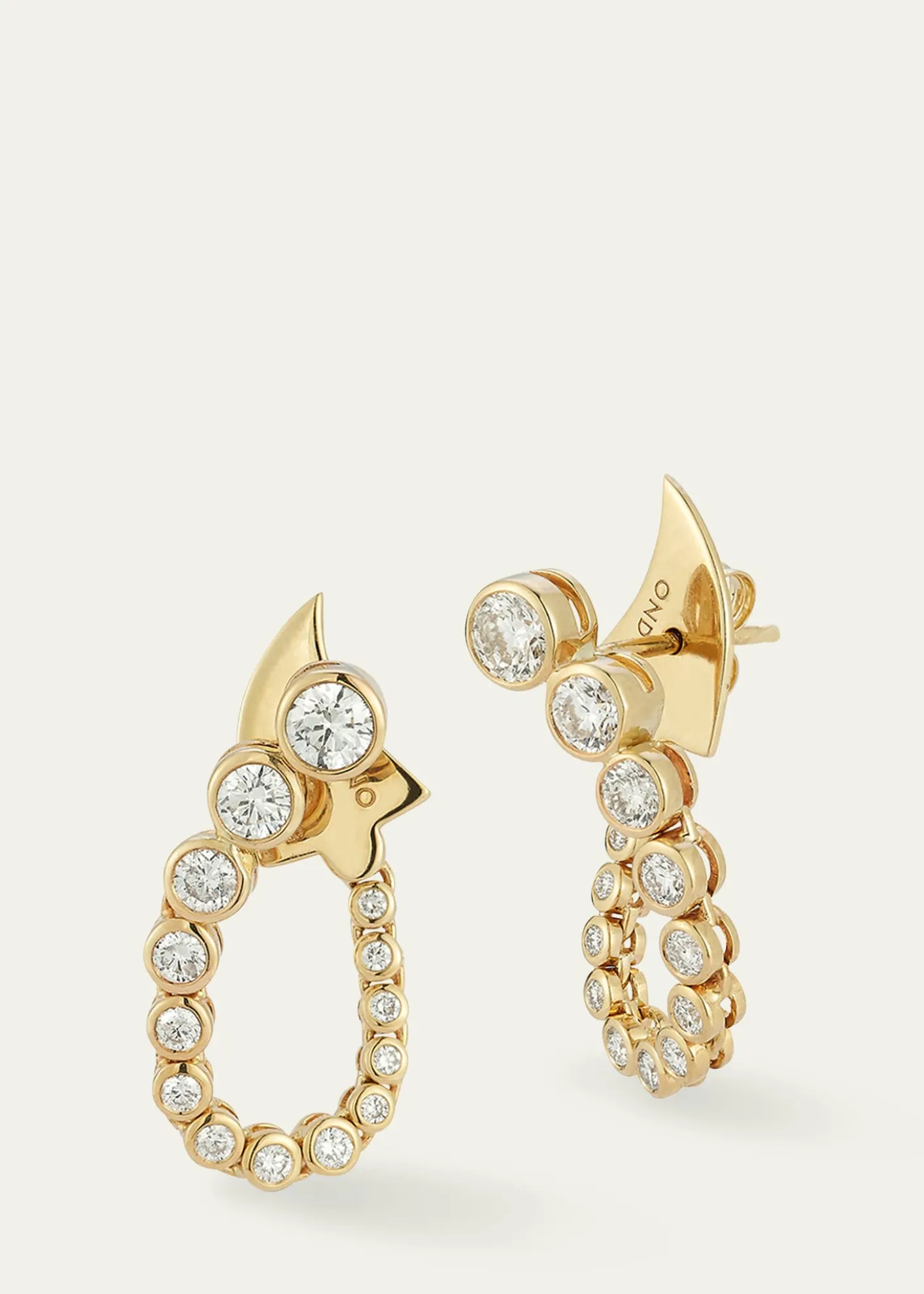 ONDYNFluorescence Earrings with Diamonds