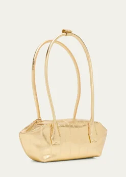 OrotonBreeze Metallic Leather Baguette Shoulder Bag