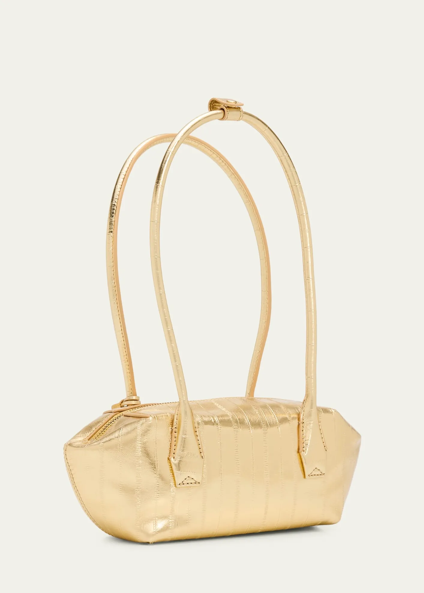 OrotonBreeze Metallic Leather Baguette Shoulder Bag