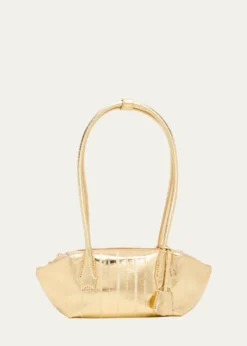 OrotonBreeze Metallic Leather Baguette Shoulder Bag