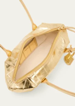 OrotonBreeze Metallic Leather Baguette Shoulder Bag