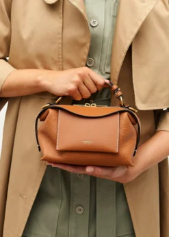 OrotonMica Mini Leather Top-Handle Bowler Bag