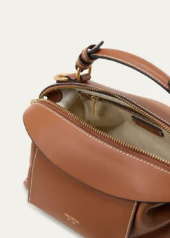 OrotonMica Mini Leather Top-Handle Bowler Bag