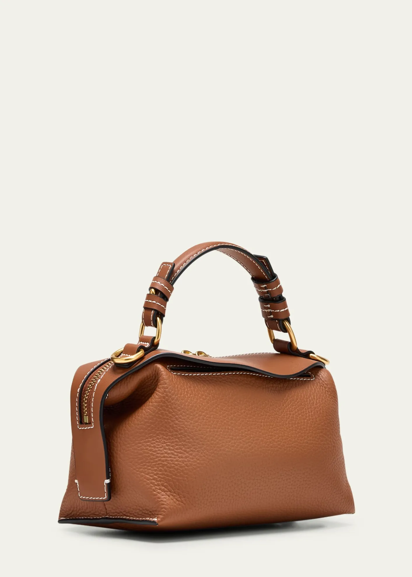 OrotonMica Mini Leather Top-Handle Bowler Bag