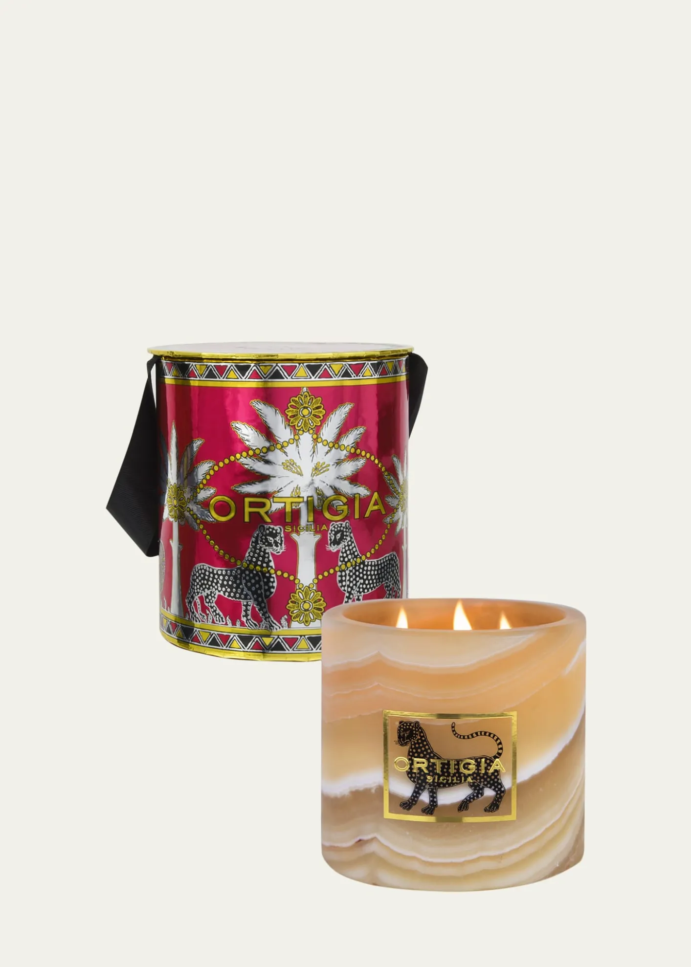 OrtigiaFico d'India Alabaster Candle, 8.8 oz.