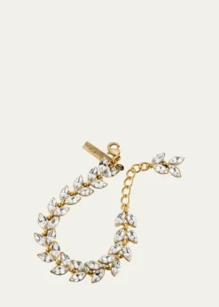 Oscar de la RentaCrystal Leaf Bracelet