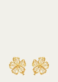 Oscar de la RentaOpenwork Hibiscus Earrings