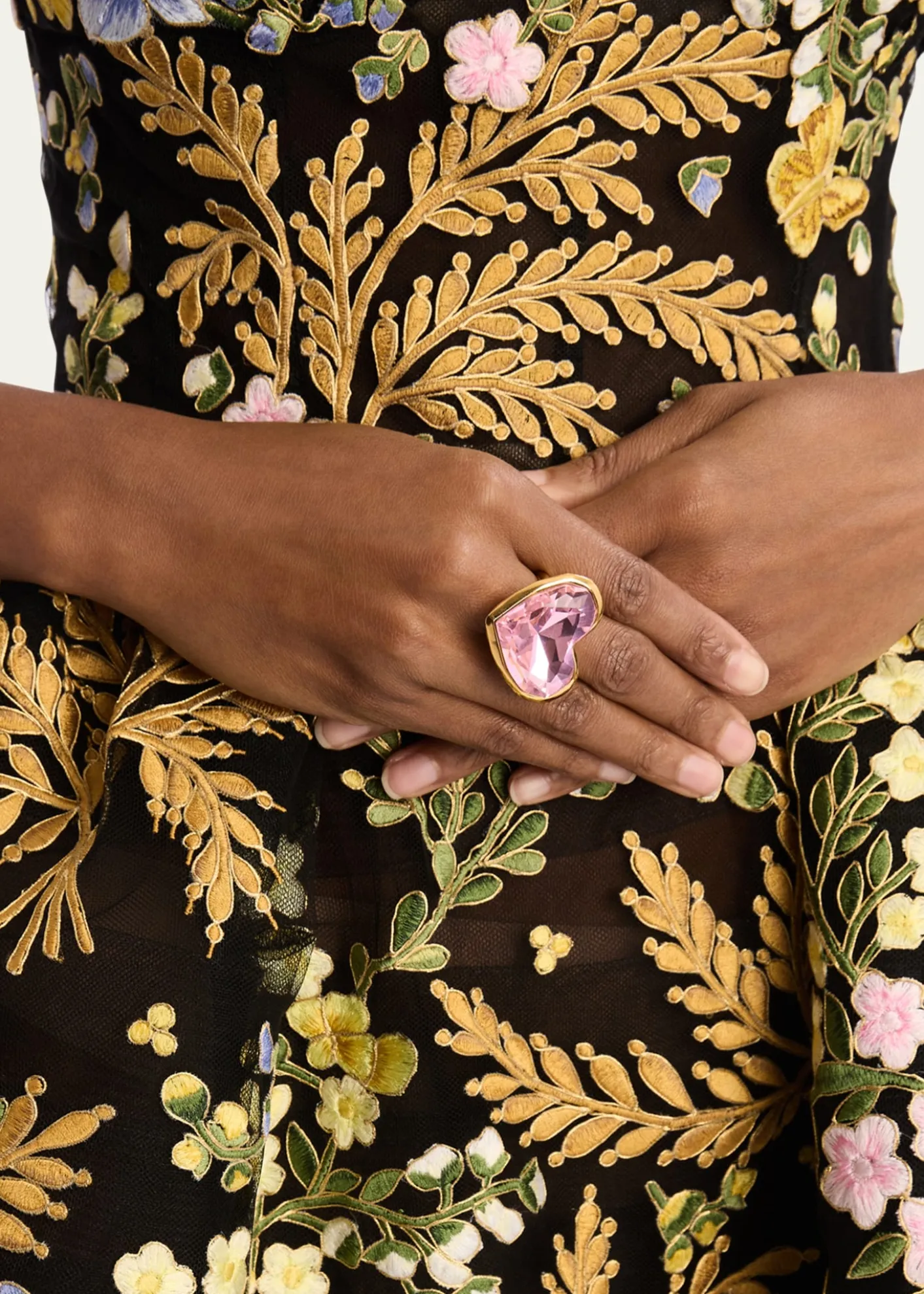 Oscar de la RentaCrystal Heart Ring