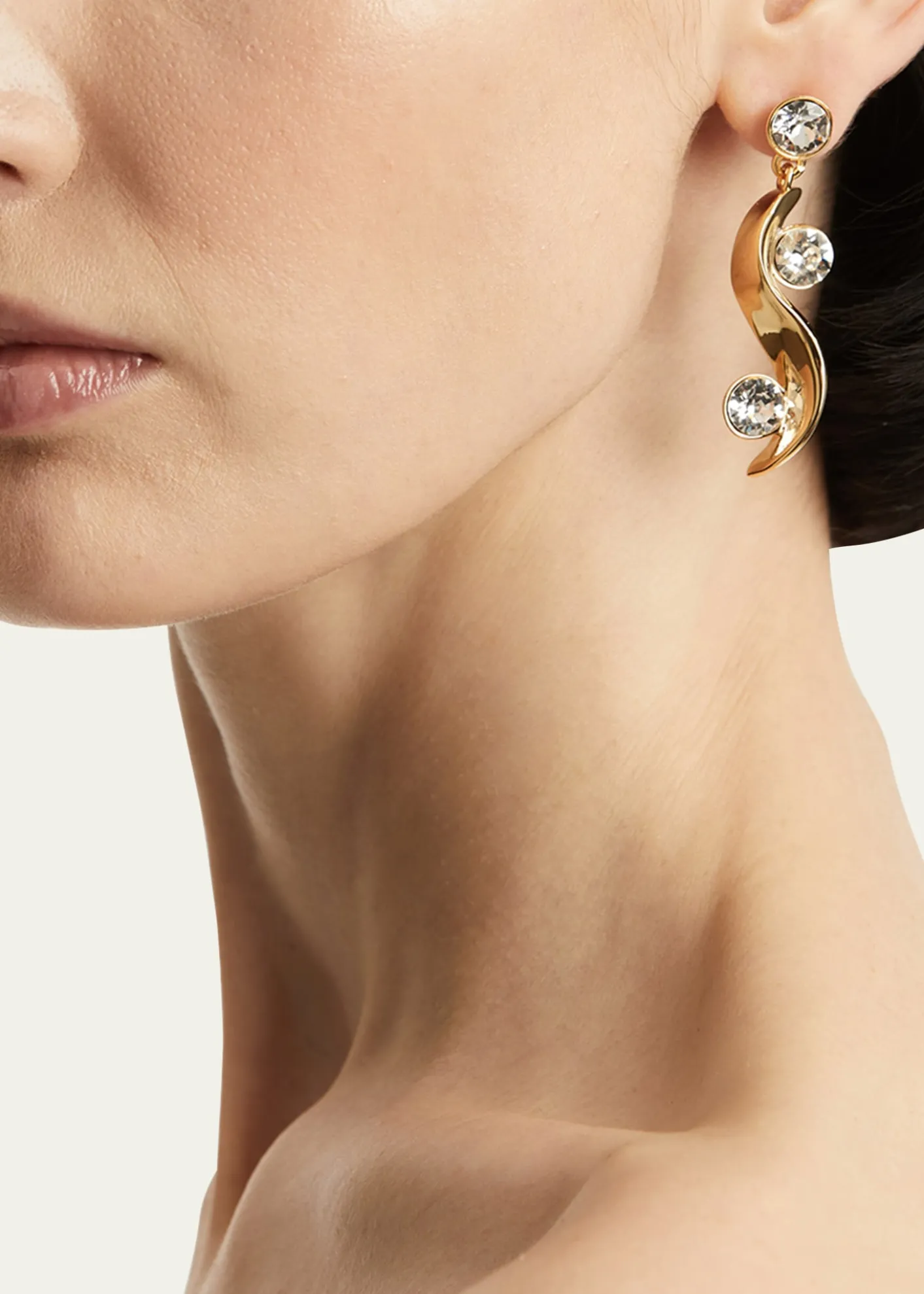 Oscar de la RentaCrystal Wave Drop Earrings