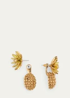 Oscar de la RentaFlower Post with Cactus Drop Earrings