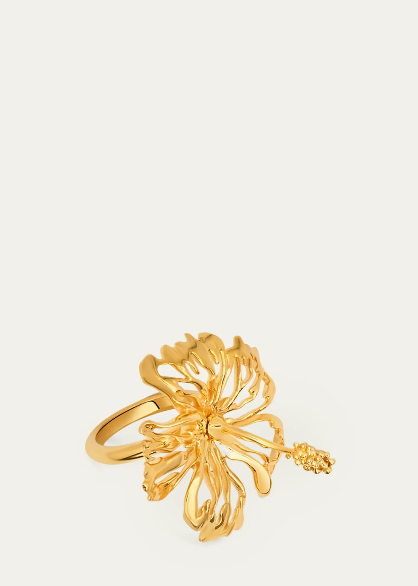 Oscar de la RentaOpenwork Hibiscus Ring