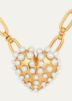 Oscar de la RentaPearly-Set Heart Pendant Necklace