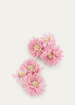 Oscar de la RentaPom-Pom Flower Stud Earrings