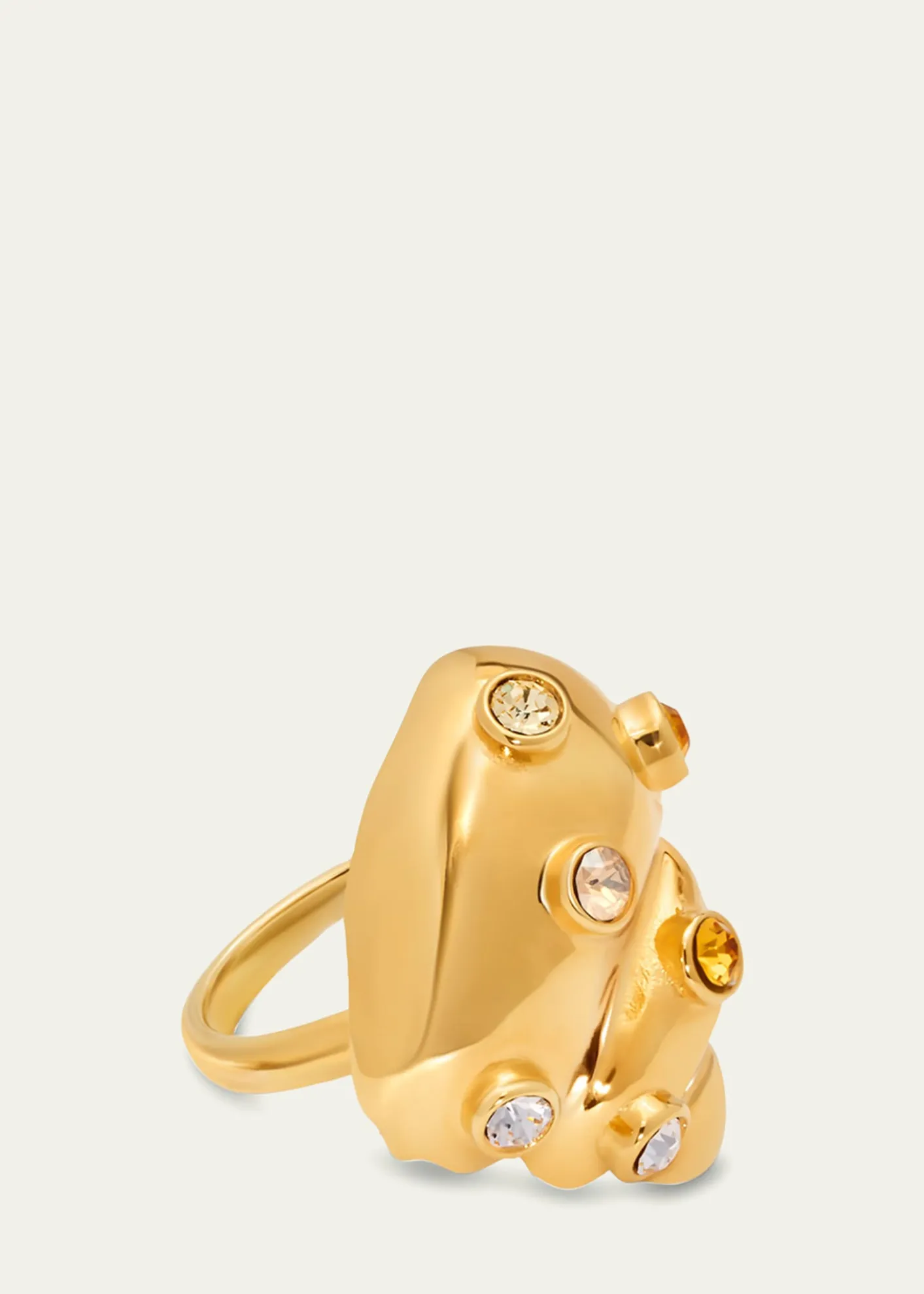 Oscar de la RentaSeashell Rhinestone Ring