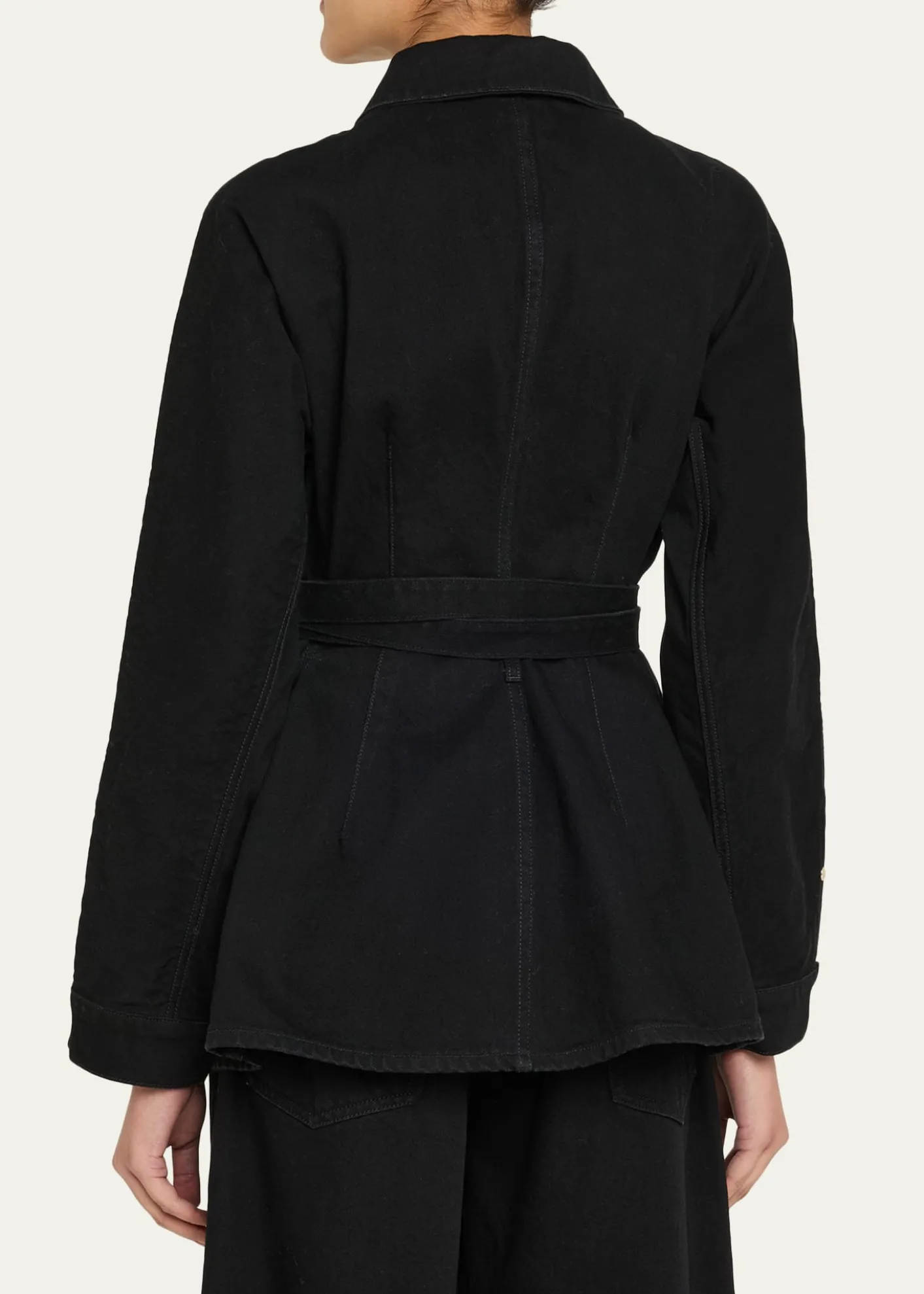 OssouDenim Cinch Shirt Jacket