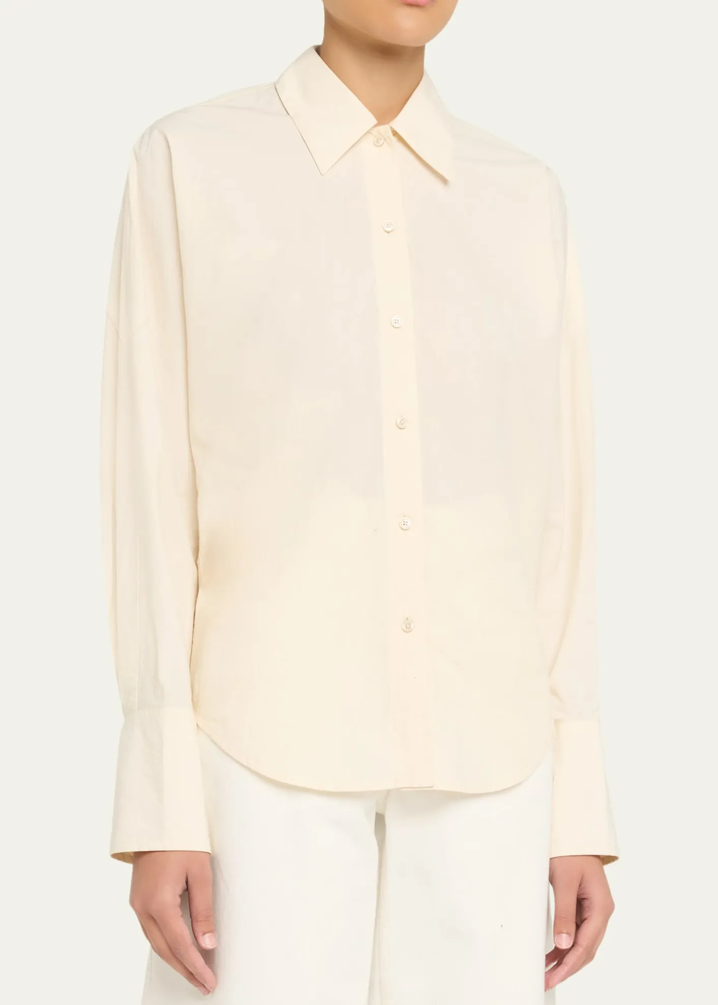 OssouRidge Long-Sleeve Cotton Poplin Shirt