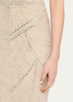 Pamella RolandEmbroidered Tulle Halter Gown