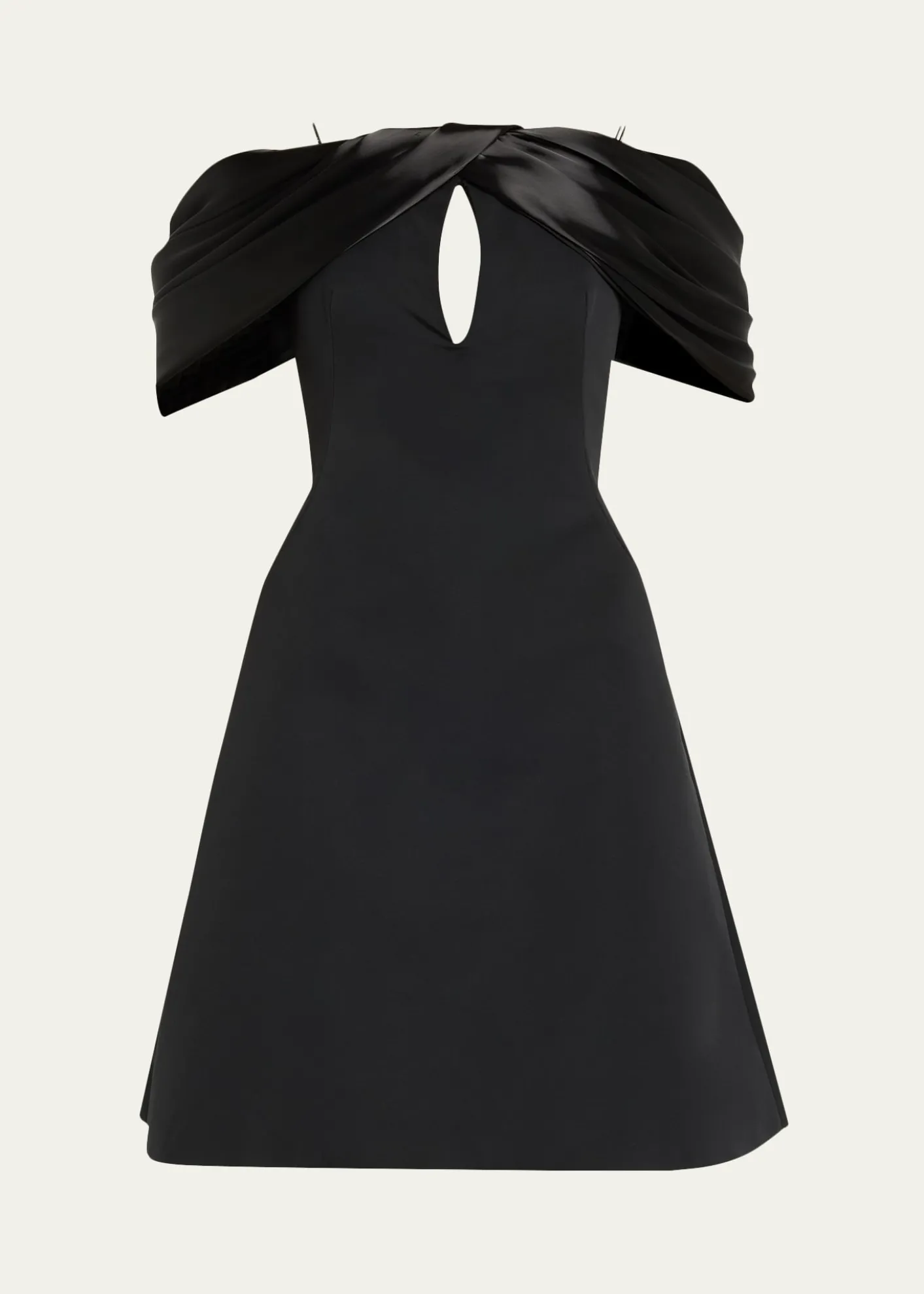 Pamella RolandFaille Off-Shoulder Mini Dress