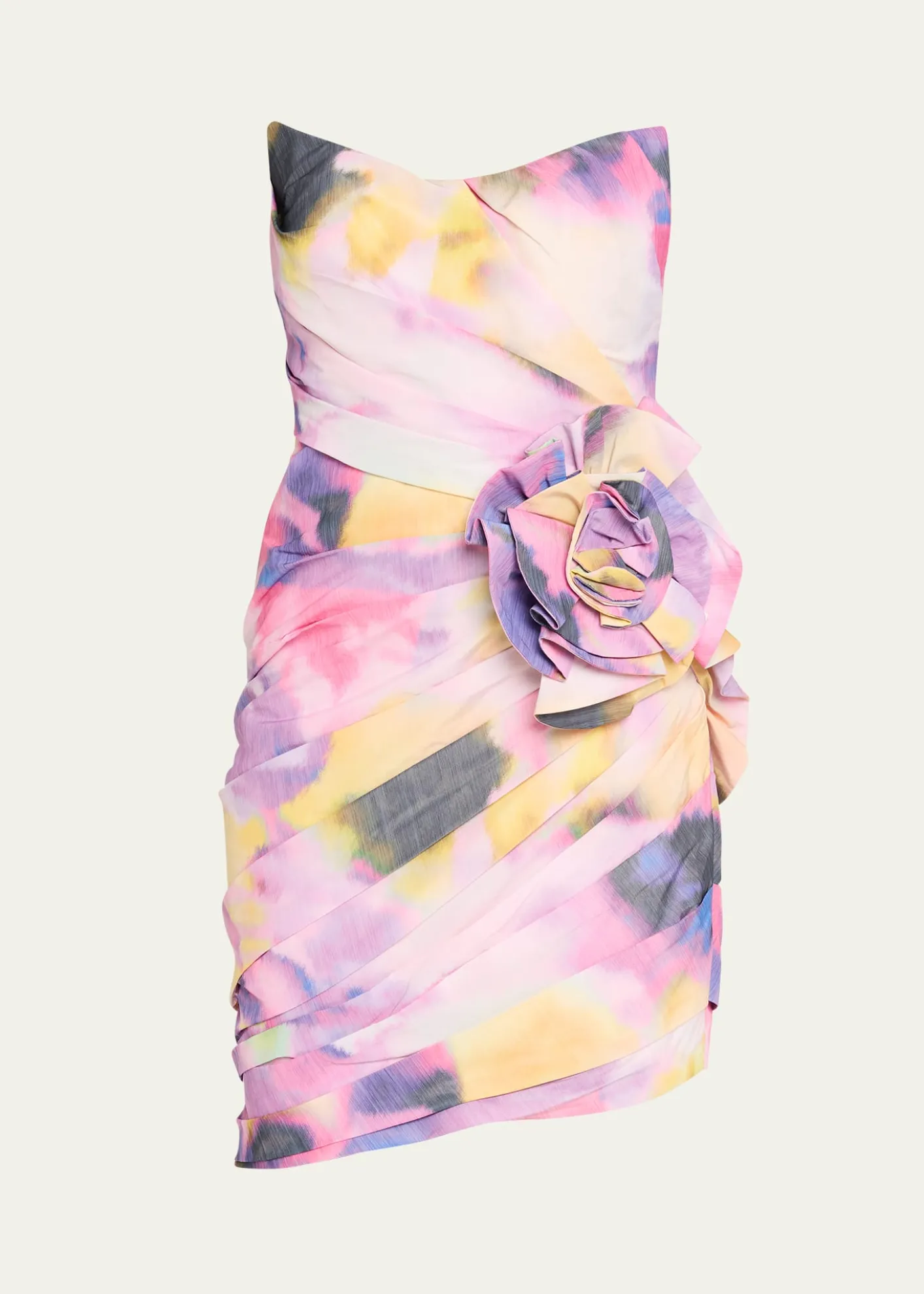 Pamella RolandFloral-Printed Taffeta Mini Dress
