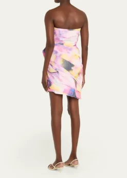 Pamella RolandFloral-Printed Taffeta Mini Dress