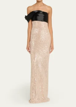 Pamella RolandStretch Sequined Gown