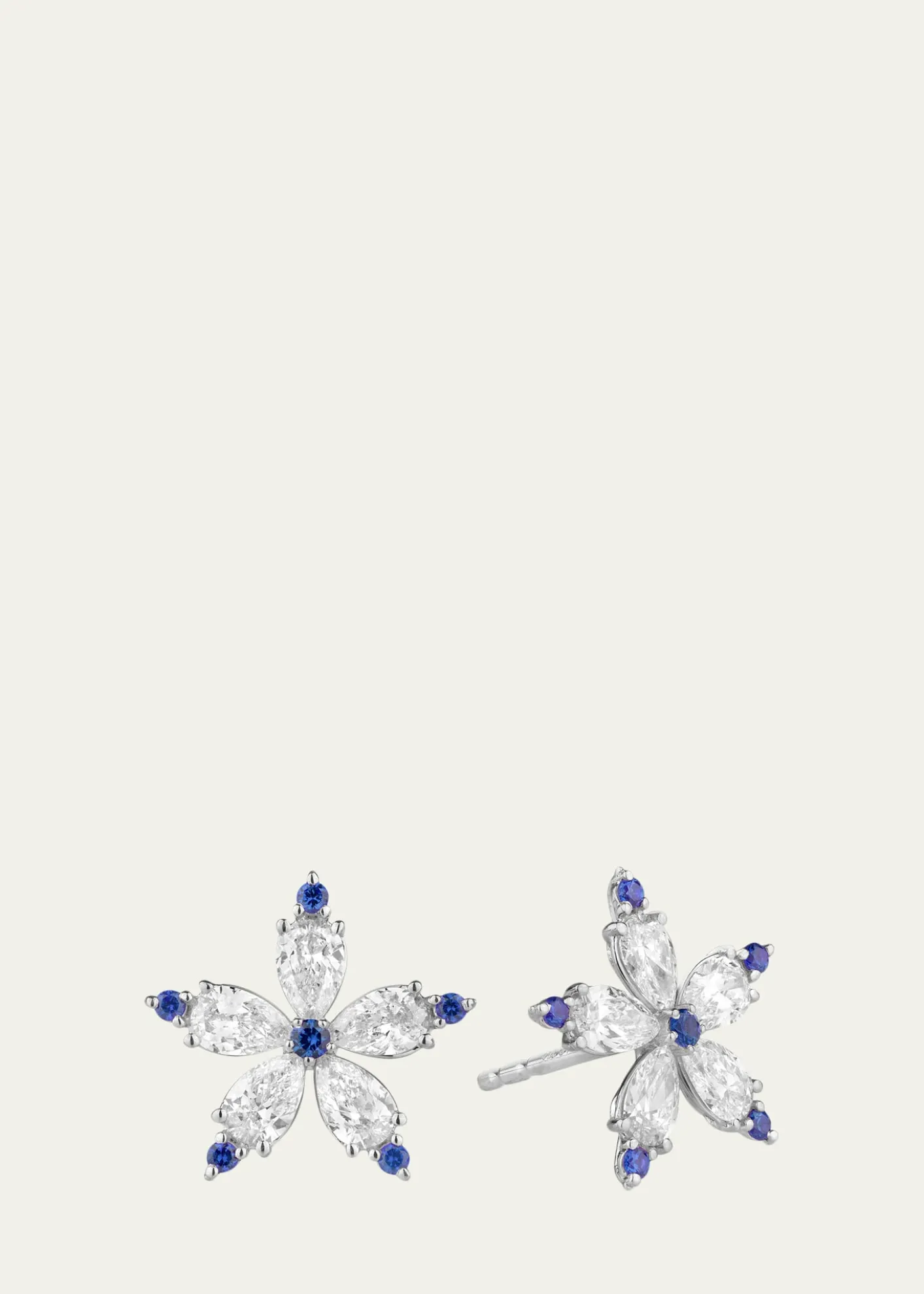 Paul Morelli18K White Gold Diamond and Sapphire Stellanise Earrings