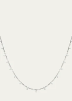 Paul Morelli18K White Gold Partial Diamond Pinpoint Necklace