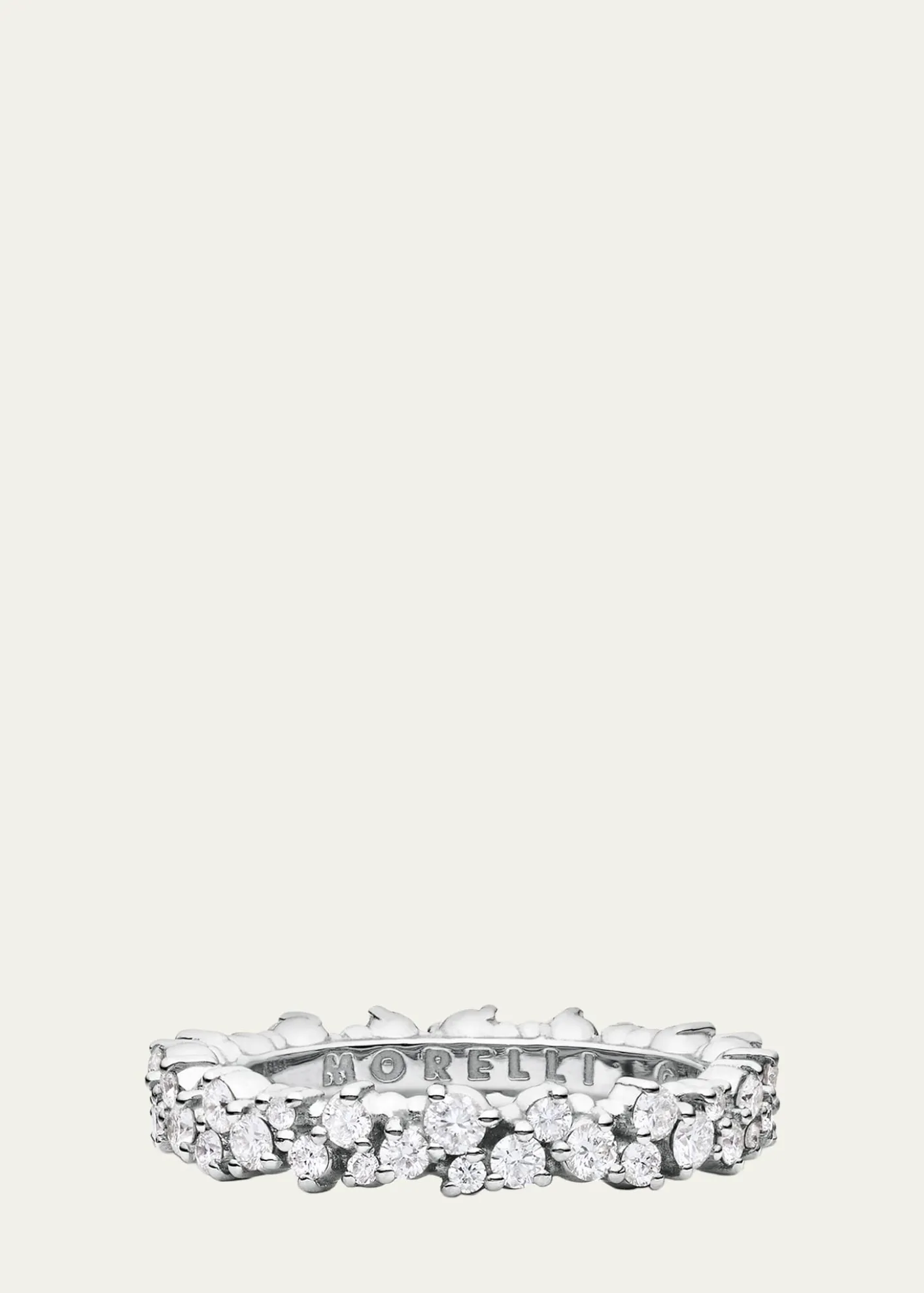 Paul Morelli18K White Gold Small Confetti Ring with Diamonds