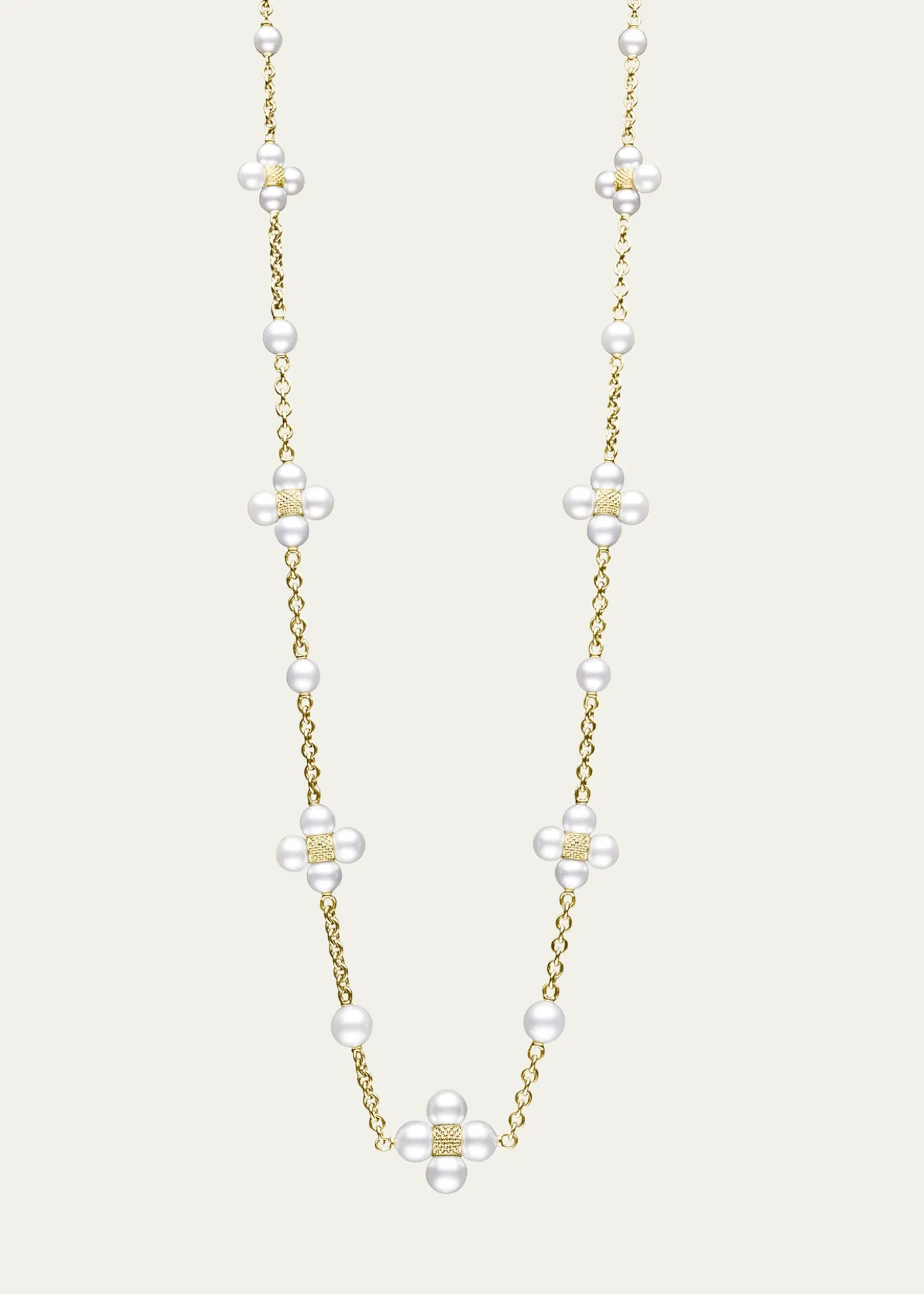 Paul Morelli18K Yellow Gold Sequence Pearl Necklace, 18"L