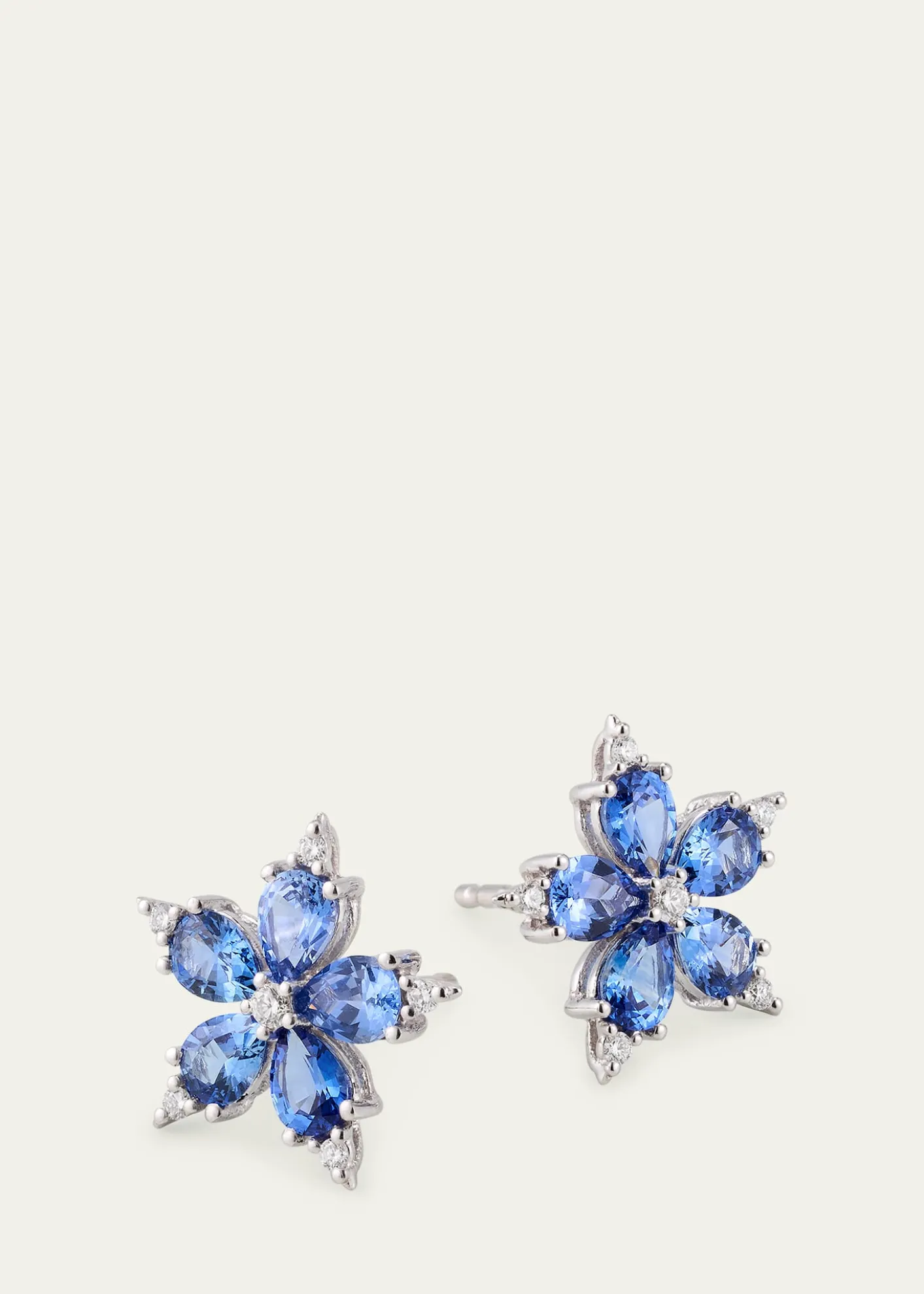 Paul MorelliSmall Stellanise Blue Sapphire & Diamond Stud Earrings